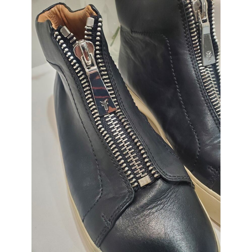 FRYE Lena Zip High Top Leather Shoes Size 8 - Picture 2 of 7